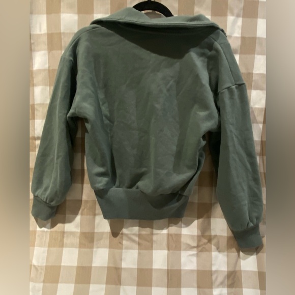 GREEN QUARTER ZIP A NEW DAY SWEATSHIRT - Picture 3 of 3